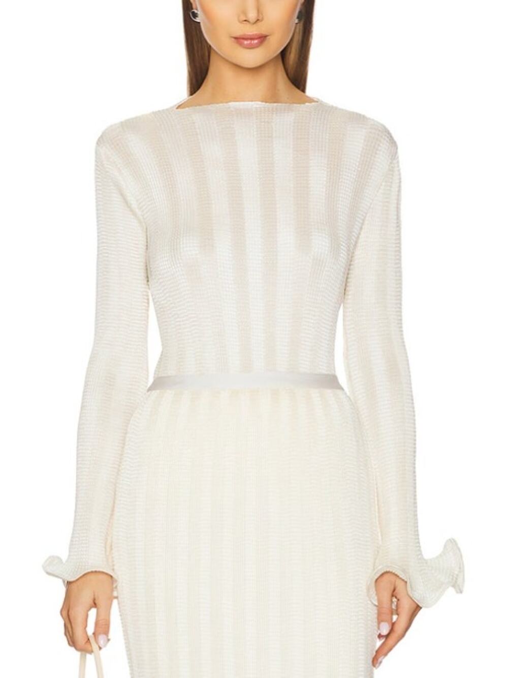 Simkhai Textured White Carys Top Size 0